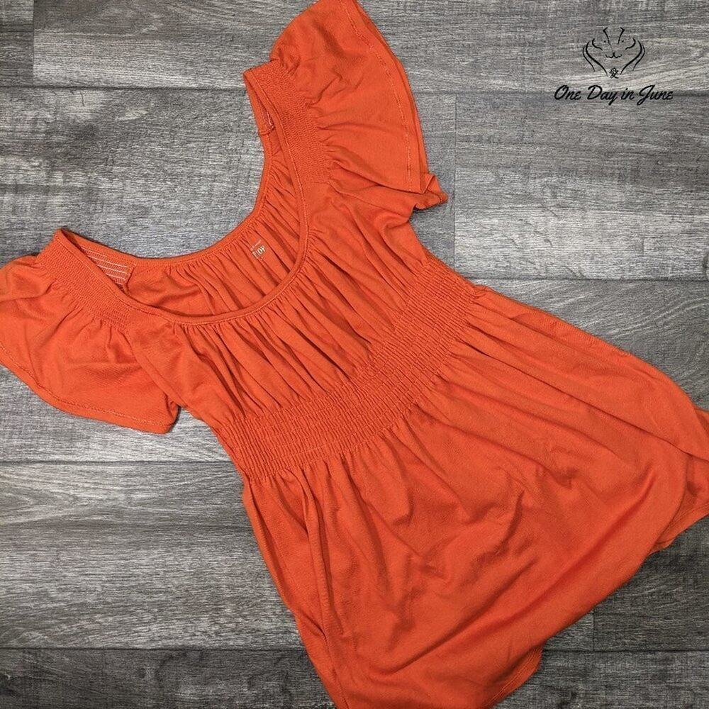 Tee Shop Cap Sleeve Wide Neck Top Size XL